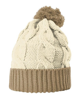 Chunk Twist Knit Beanie w/ Cuff