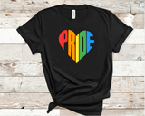 RAINBOW HEART PRIDE T-SHIRT