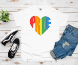 RAINBOW HEART PRIDE T-SHIRT