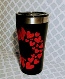 Holographic Sunflower & Heart Black 20oz Tumbler