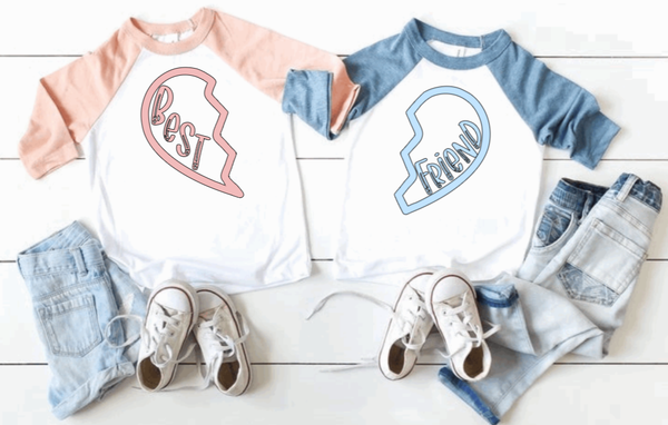 Youth Best Friend Baseball Raglan T-Shirts