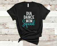 DIA FEMALE SQUAD BLACK T-SHIRT (YOUTH-ADULT)