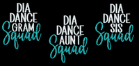 DIA FEMALE SQUAD BLACK T-SHIRT (YOUTH-ADULT)